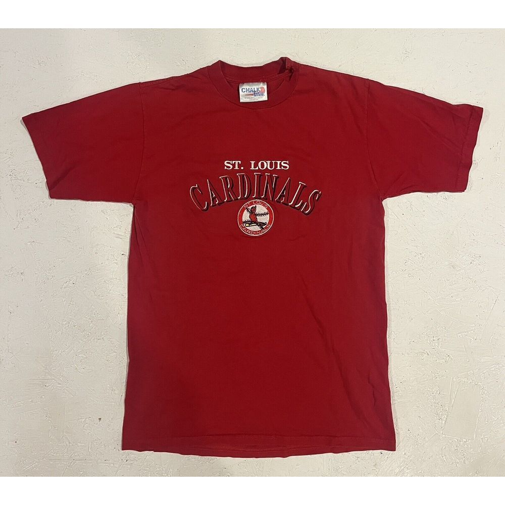 Vintage Chalk Line St Louis Cardinals Shirt Embroidered Mens Size M Red MLB